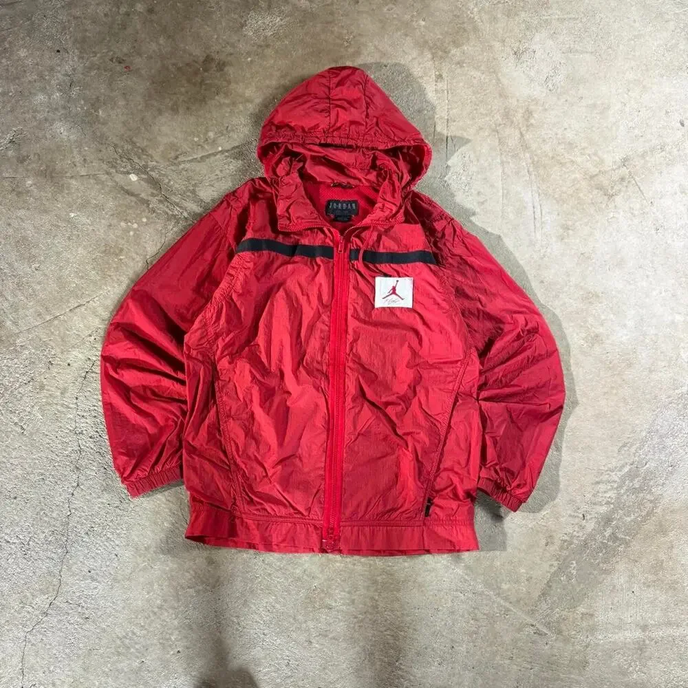 Red Jordan Brand Rain Jacket